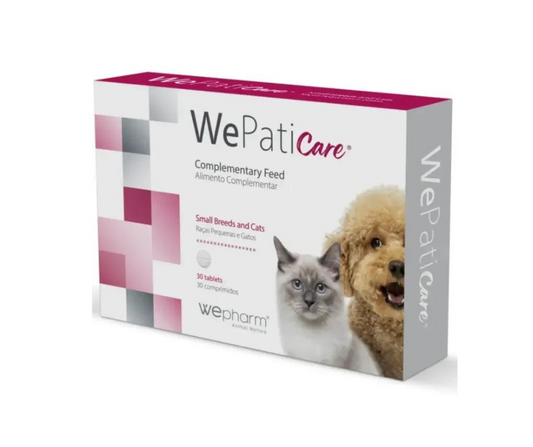 Wepharm® WePatiCare® aknu funkciju uzlabošanai maza izmēra suņiem un kaķiem, 30 garšīgās tabletes