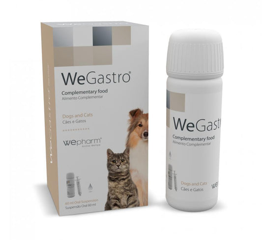 Wepharm® WeGastro® Kuņģa darbībai suņiem un kaķiem, suspensija iekšķīgai lietošanai, 60 ml
