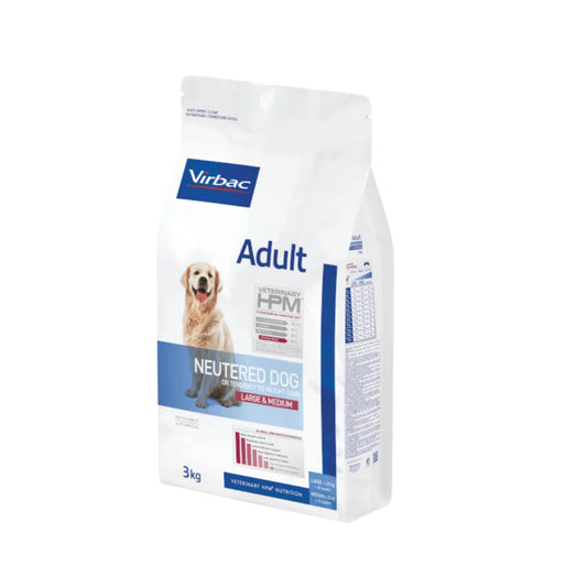 Virbac HPM Adult Neutered Dog Large & Medium sausā barība 3kg