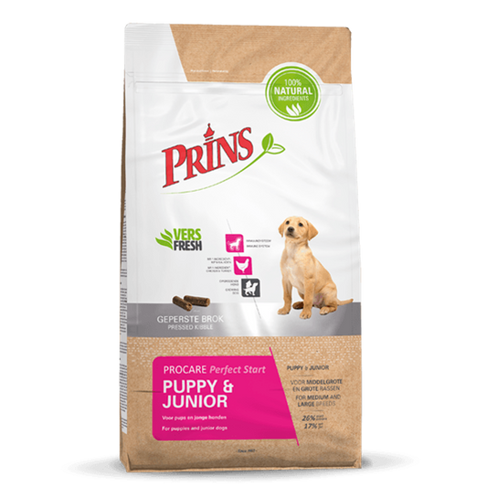 Prins PUPPY&JUNIOR Perfect Start (Uni), Dry Puppy Food With Chicken, 7,5kg