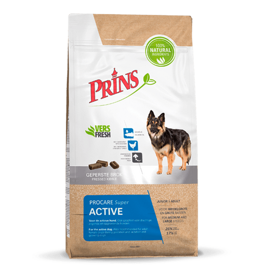 Prins ProCare SUPER ACTIVE, Dry Dog Food With Chicken, 15kg