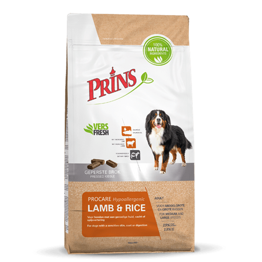 Prins ProCare LAMB&RICE HYPOALLERGIC Sausā barība suņiem ar jēru alerģijas gadījumos, 20kg