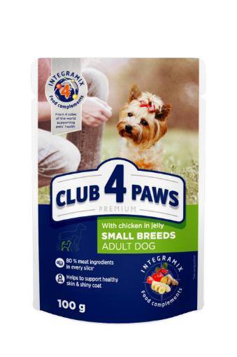 CLUB 4 PAWS Premium Chicken in Jelly Wet Dog Food For Small Dog, 100g