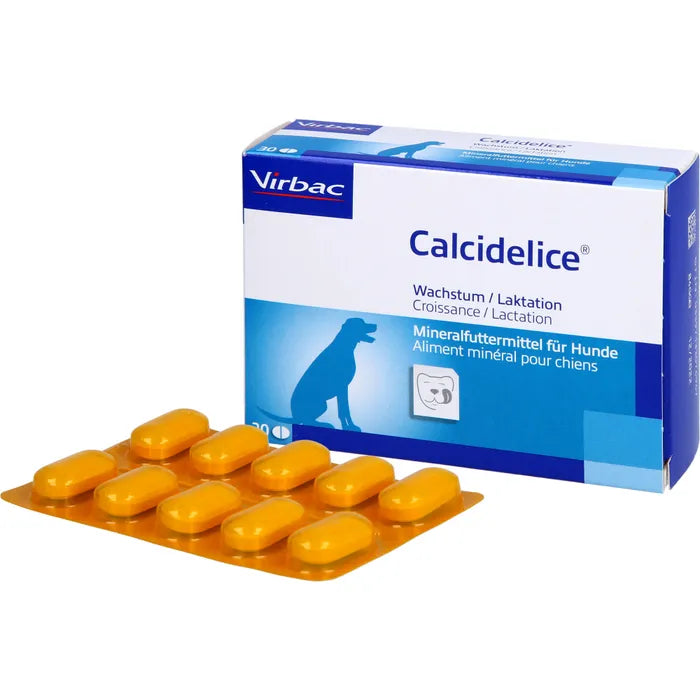 Virbac Calci Delice (Calcium- och fosfor-tillskott för husdjur), 30 tabletter