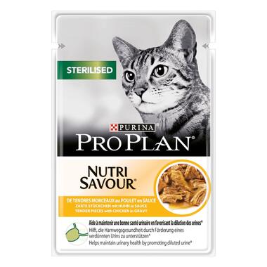 Purina PRO PLAN® Sterilised Adult Wet Cat Food Chicken in Gravy, 85g