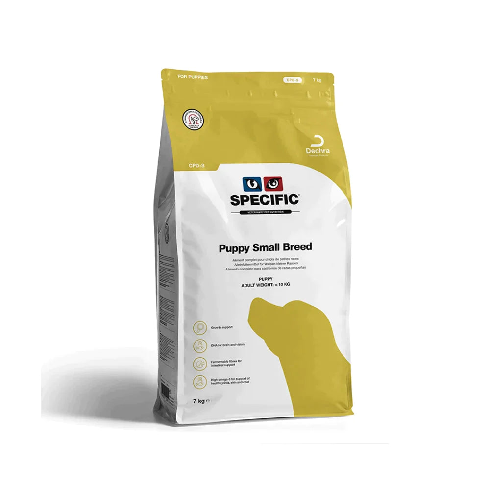 SPECIFIC™ CPD-S Puppy Small Breed Trockenfutter für Hunde mit Fisch, 7 kg