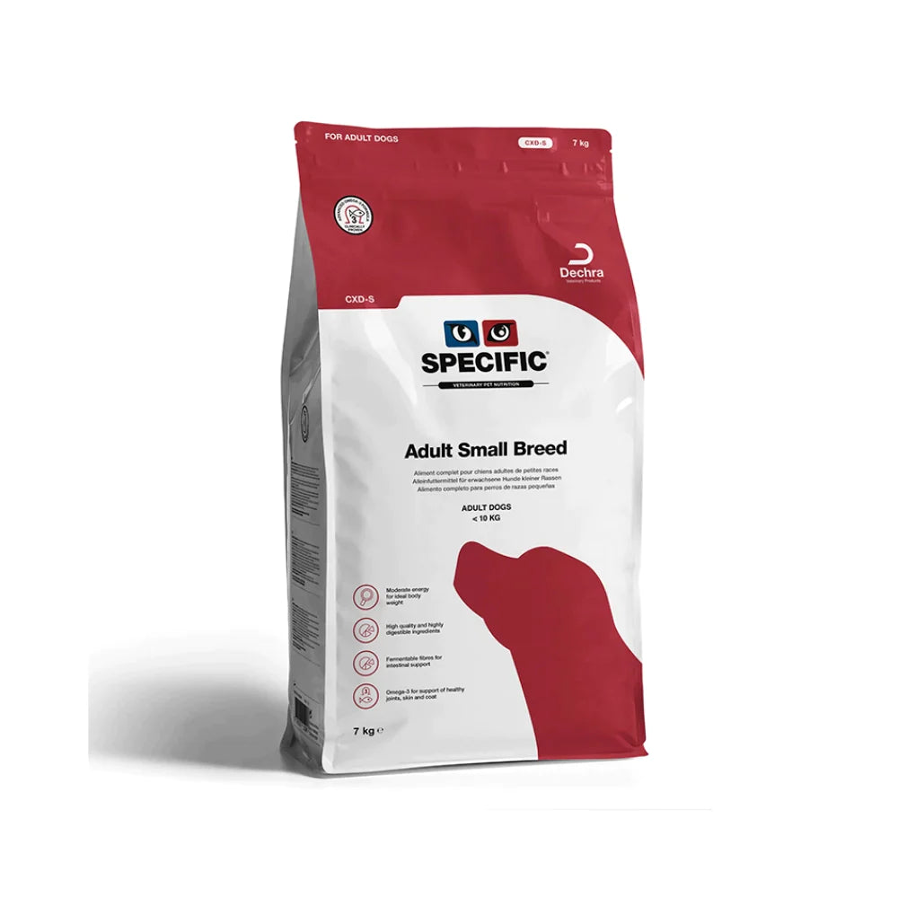 SPECIFIC™ CXD-S Trockenfutter für ausgewachsene Hunde kleiner Rassen mit Fisch, 4 kg