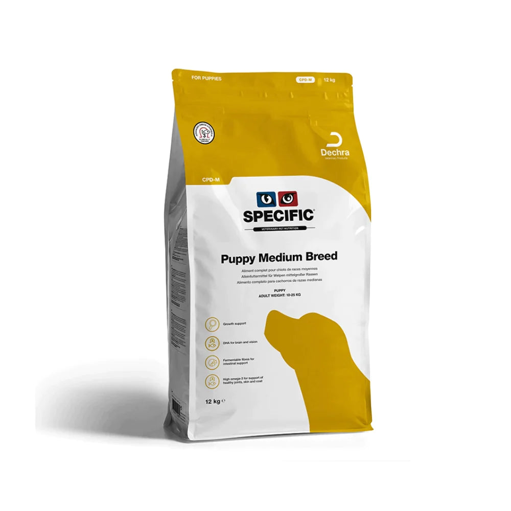 SPECIFIC™ CPD-M Puppy Medium Breed Trockenfutter für Hunde mit Fisch, 7 kg