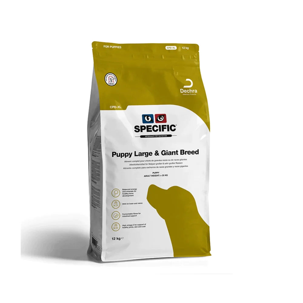 SPECIFIC™ CPD-XL Dog Puppy Large & Giant Breed Trockenfutter für Hunde mit Fisch, 12 kg