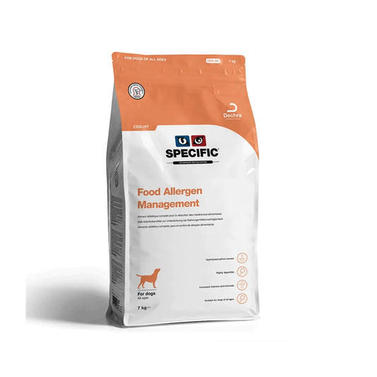 SPECIFIC™ CDD-HY Food Allergy Management sausā barība suņiem ar lasi alerģijas gadījumā, 7kg