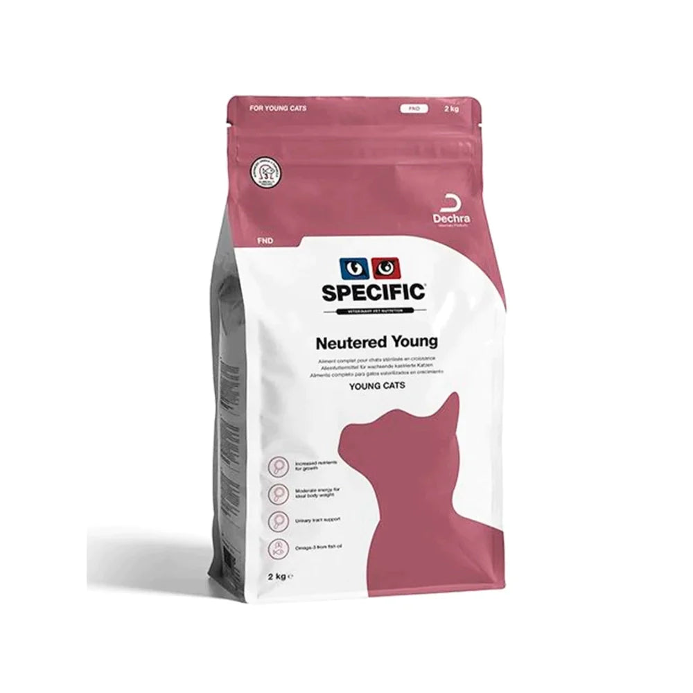 SPECIFIC™ Cat FND Neutered Young, Sausā barība kaķiem ar zivīm, 2kg