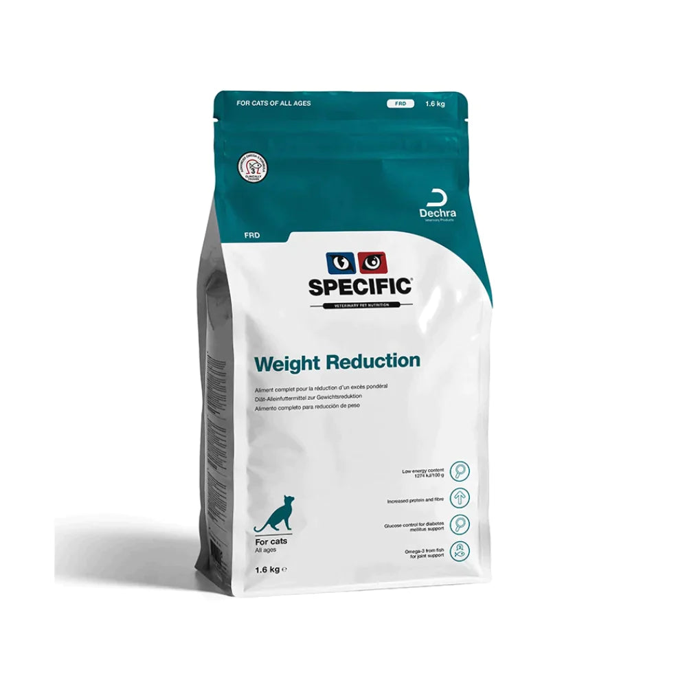 SPECIFIC™ Adult Cat FRD Weight Reduction, Trockenfutter für Katzen mit Fisch, 6 kg