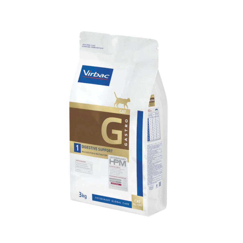 Virbac HPM Cat G1 Digestive Support Dry Cat Food With Pork, 3kg