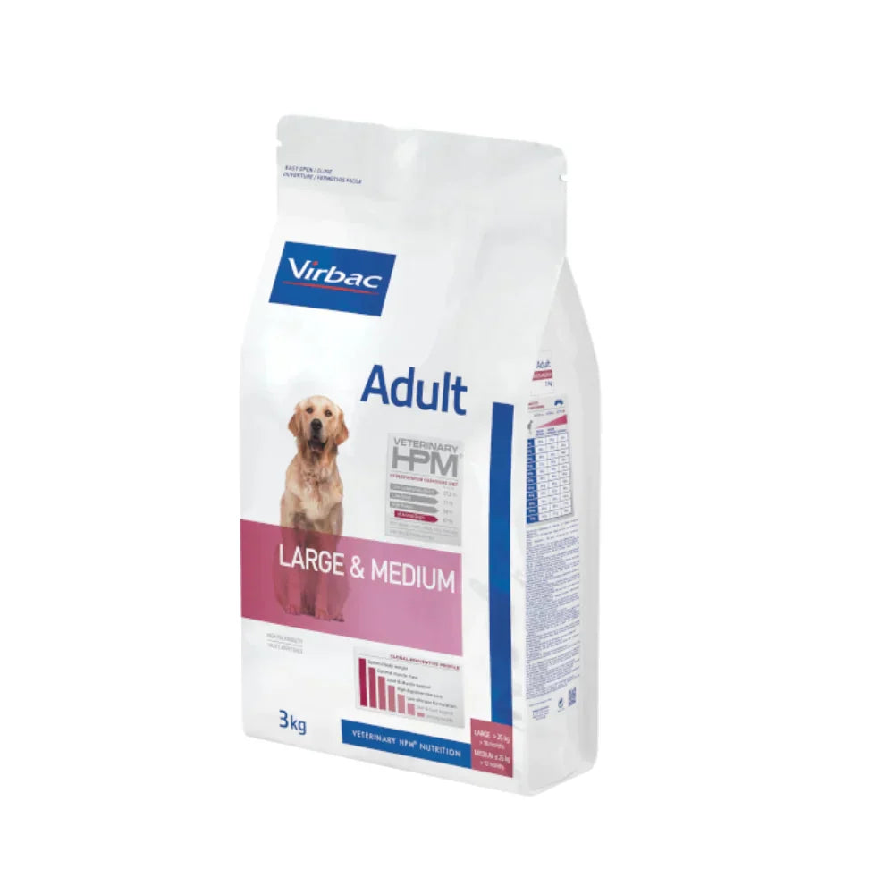 Virbac HPM Adult Dog Large & Medium Dry Dog Food With Pork, 16kg