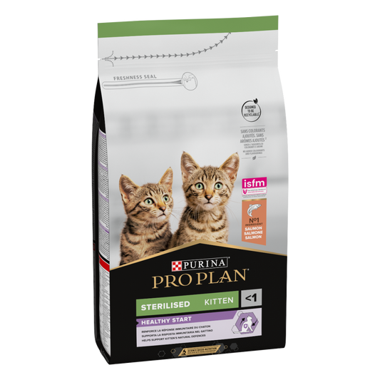 Purina PRO PLAN® Kitten Healthy Start Sausā barība kaķēniem ar lasi, 10kg