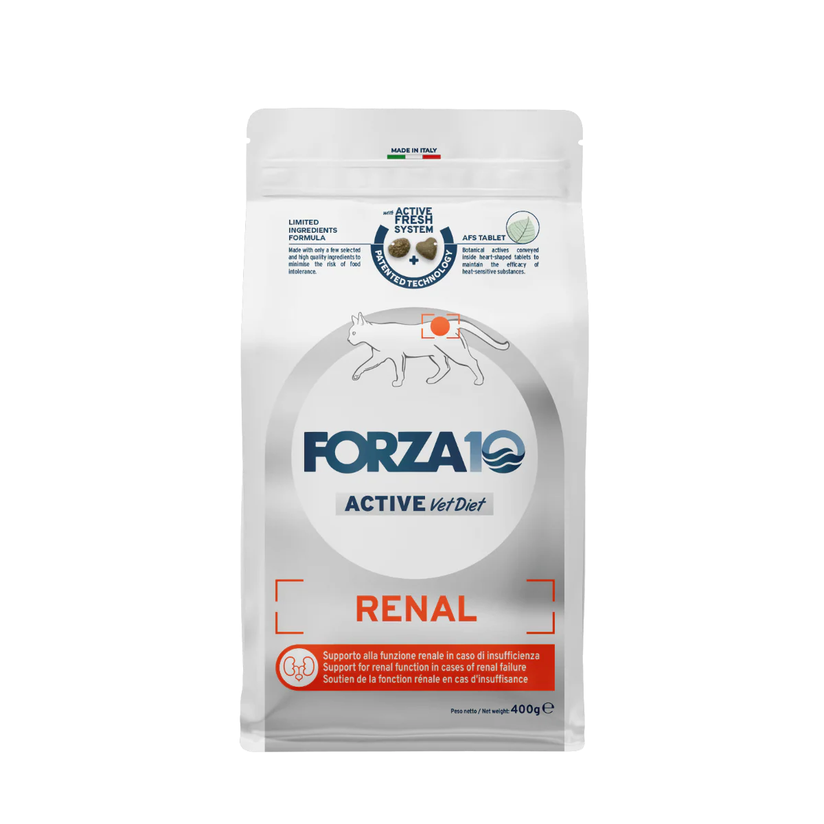 Forza10 Adult Cat Renal Active Dry Cat Food With Fish, 0,4 kg