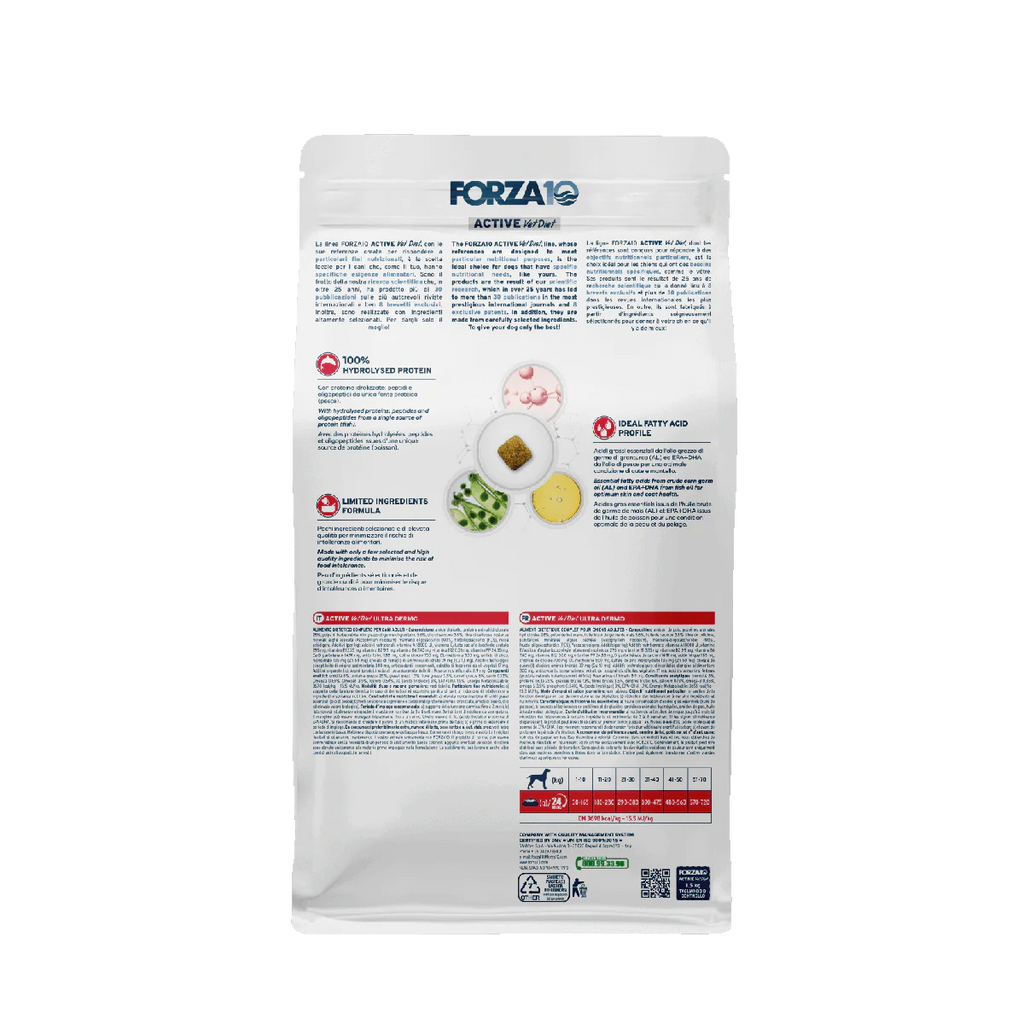 Forza10 Adult Dog Ultra Dermo Active, Dry Dog Food With Fish, 1.5kg