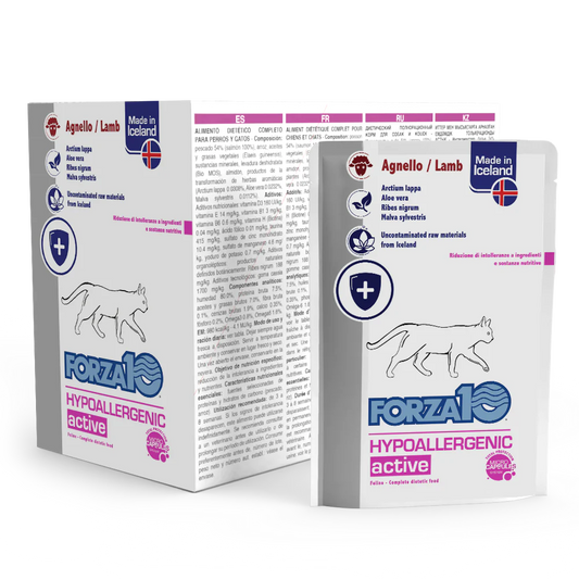 FORZA10 ACTIVE LINE Hypoallergenic Actiwet Konservi kaķiem ar jēru, 100 g