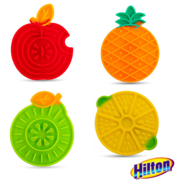 Hilton Fruit Licking Mat Mix Color 18cm For Dog, Random