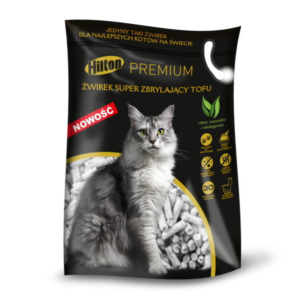 Hilton Premium Litter Clumping Tofu For Cat, 2.5kg