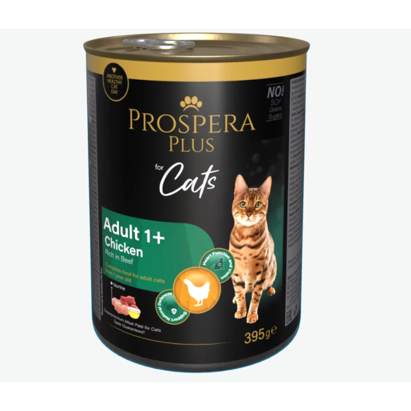 Prospera Plus Adult with Chicken Beef Wet Cat Food, 395 g