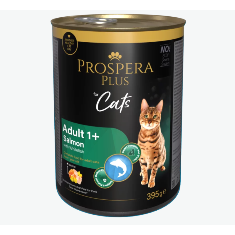 Prospera Plus Adult Salmon & Whitefish Wet Cat Food, 395 g