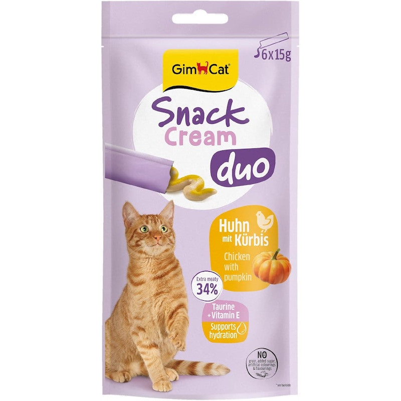 Gimborn Snack Cream Duo with Chicken & Pumpkin, 6x15g