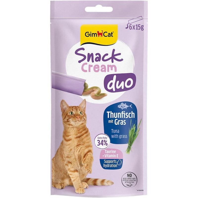 Gimborn Snack Cream Duo with Tuna & Grass, 6x15g