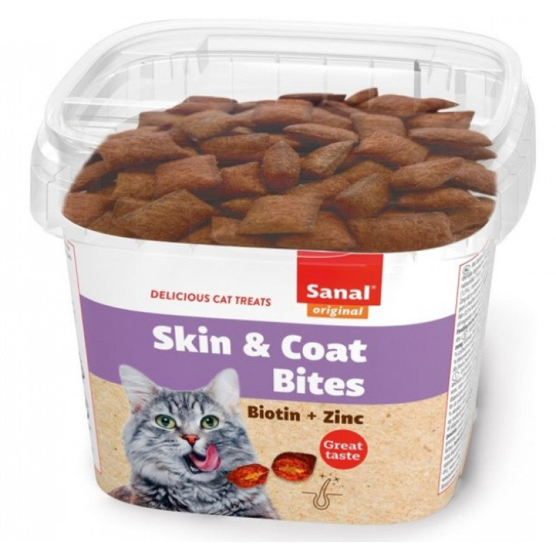Sanal Skin & Coat Bits, Treats For Cats, 75g