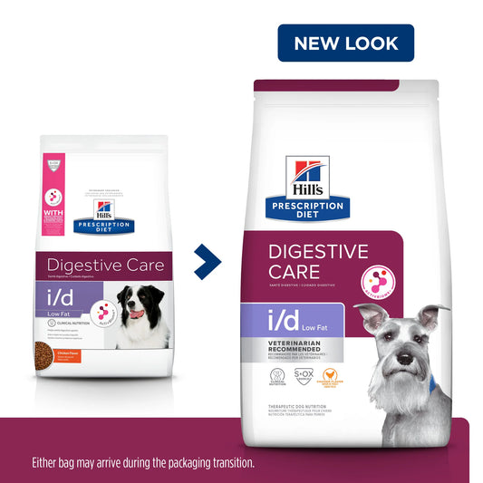 Hill's Prescription Diet i/d Digestive Care Low Fat Sausā barība suņiem ar vistu gremošanas traucējumiem, 1,5kg