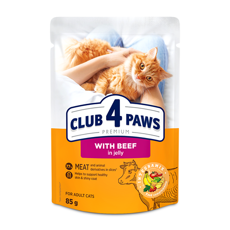 CLUB 4 PAWS Premium Beef in Jelly Wet Cat Food, 85g