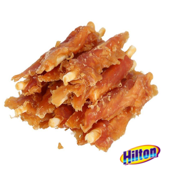 Hilton Chicken Inserted With White Rawhide Stick 5'' Dog Treats, 500g