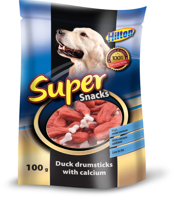Hilton Super Snack Pīles kājiņas ar kalciju, kārumi suņiem, 100g