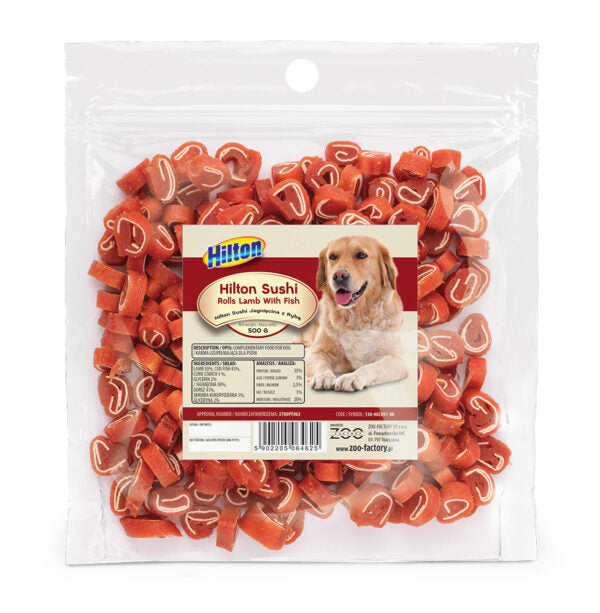Hilton Sushi Rolls Lamb With Fish, Dog Treats, 500g