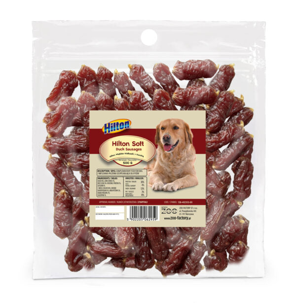 Hilton Soft Duck Sausages Dog Treats, 500g