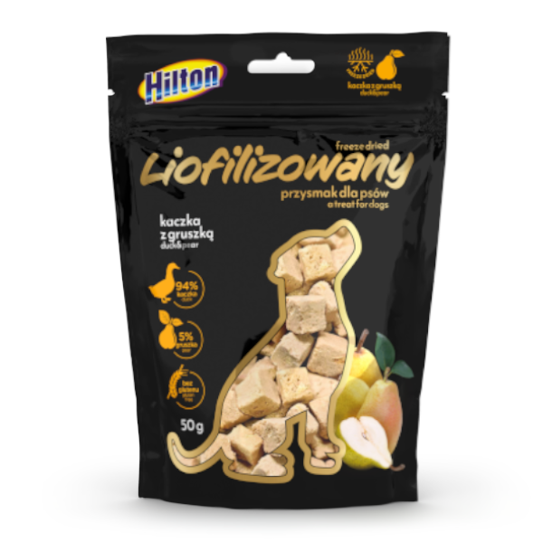 Hilton Freeze Dried Treat For Dogs With Duck&Pear, 50g