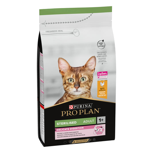Purina PRO PLAN ®Sterilised Adult Delicate Digestion Dry Cat Food with Chicken, 10kg