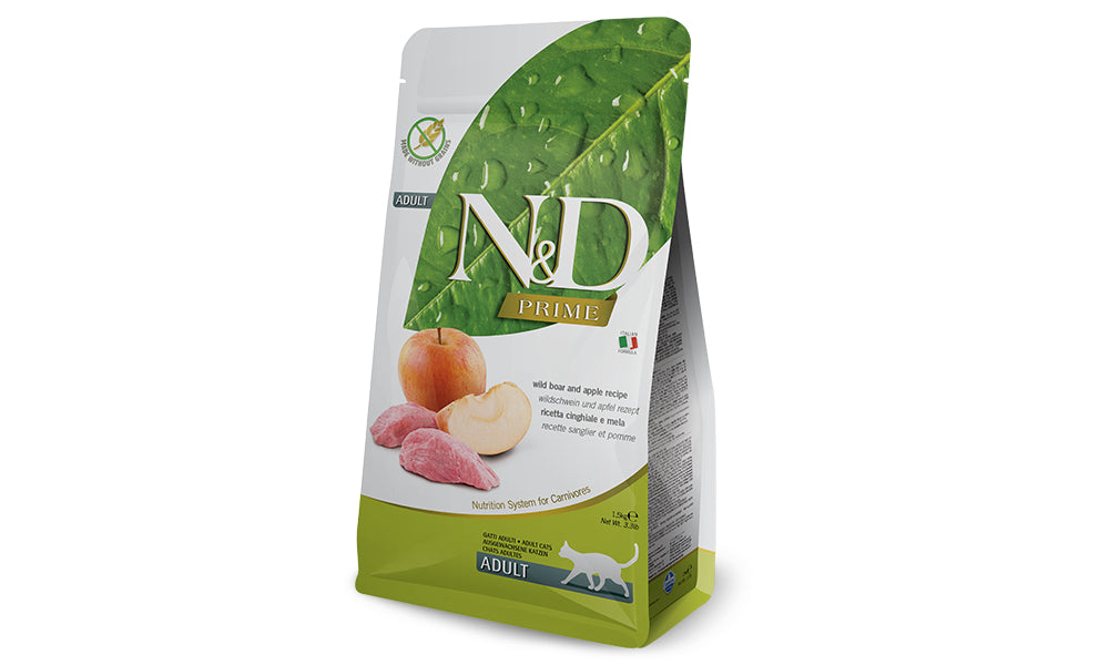 Farmina Dry Food - N&D Cat Prime Boar Apple Dry Cat Food, 1.5kg
