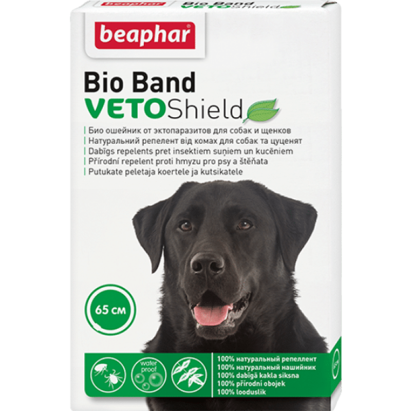 Beaphar Bio Band Veto Shield, 65 cm - Collier répulsif naturel pour chiens