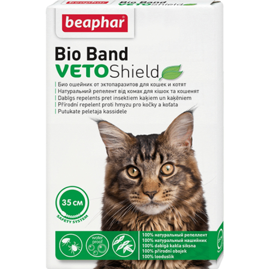 Beaphar Bio Band Cat Collar, 35 cm - Natural Advanced Flea & Tick Protection