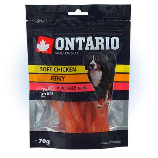 Ontario kārumi suņiem mīkstas vistas strēmelītes, 70 g