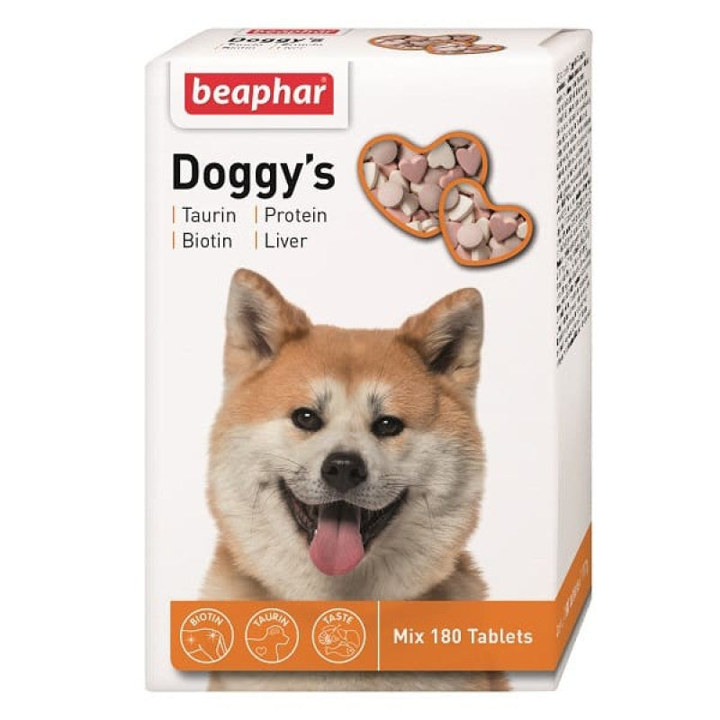 Vitamīnizēta papildbarība : Beaphar Doggy's Mix 180 tab