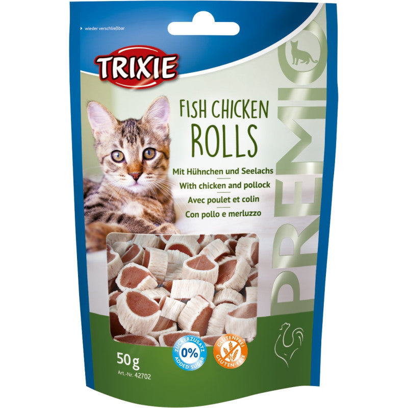 Trixie Premio Rolls with Chicken and Pollock Snack, 50g