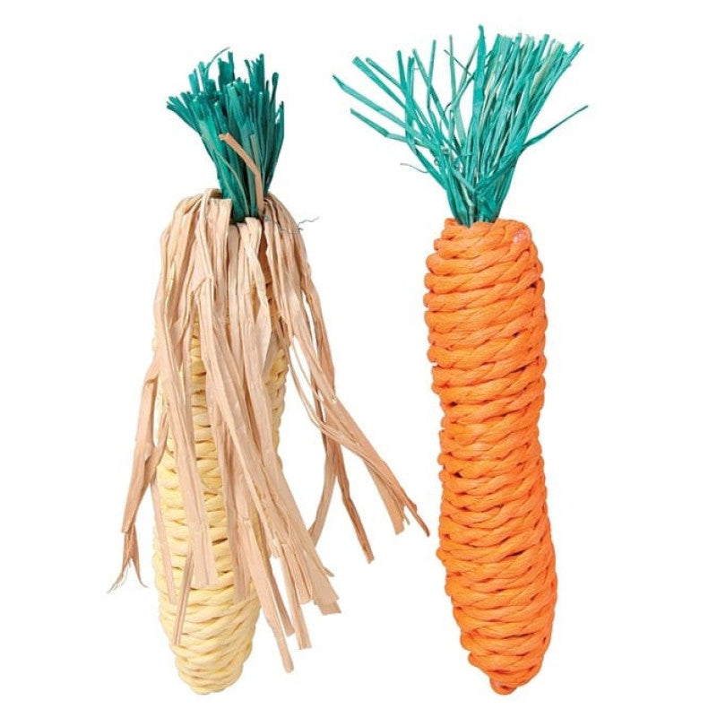 TRIXIE Straw Vegetables Toy For Rodents, 2*15 cm