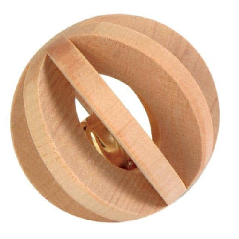 Trixie Slat Ball with Bell Toy for Small Animals, ø 6 cm