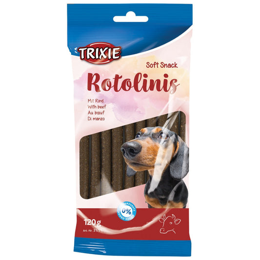 Gardums suņiem : Trixie Rotolinis, beef, 12gb., 120g