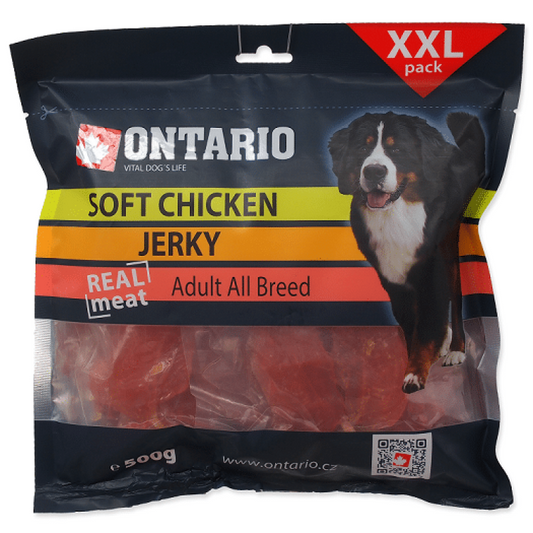 Ontario kārumi suņiem mīkstas vistas strēmelītes, 500 g