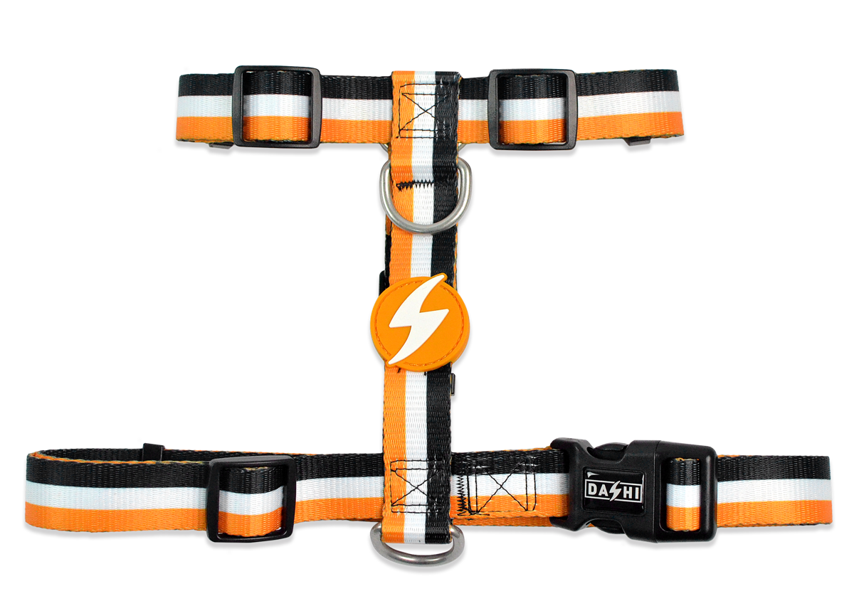 Dashi ORANGE&BLACK Back Harness For Dogs XS-L (23-107cm)