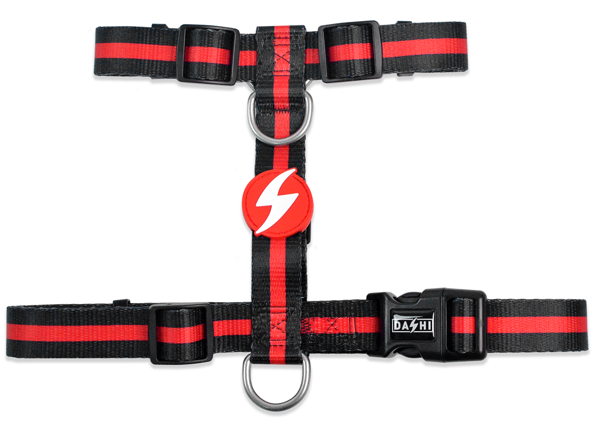 Dashi RED&BLACK Back Harness For Dogs XS-L (23-107cm)