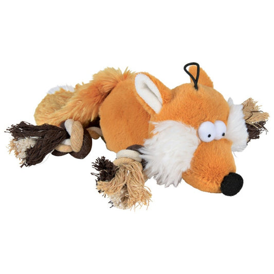 Trixie Fox with rope, 34 cm